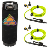 Window Tint Mounting Solution Sprayer Dual Hose Tank + Two 25ft Flexzilla Hoses