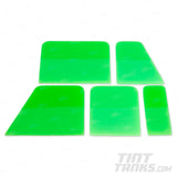 5 Piece Rubber Hand Squeegee Set For Tint / PPF / Wrap Installation - Green